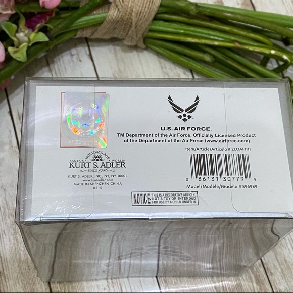 Kurt S Adler US Air Force Christmas Ornament Set Helmet & Boots - Picture 6 of 7